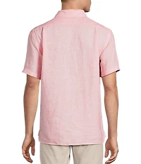 Cremieux Blue Label French Linen Solid Short Sleeve Woven Shirt