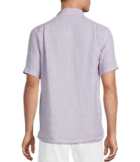 Cremieux Blue Label French Linen Solid Short Sleeve Woven Shirt