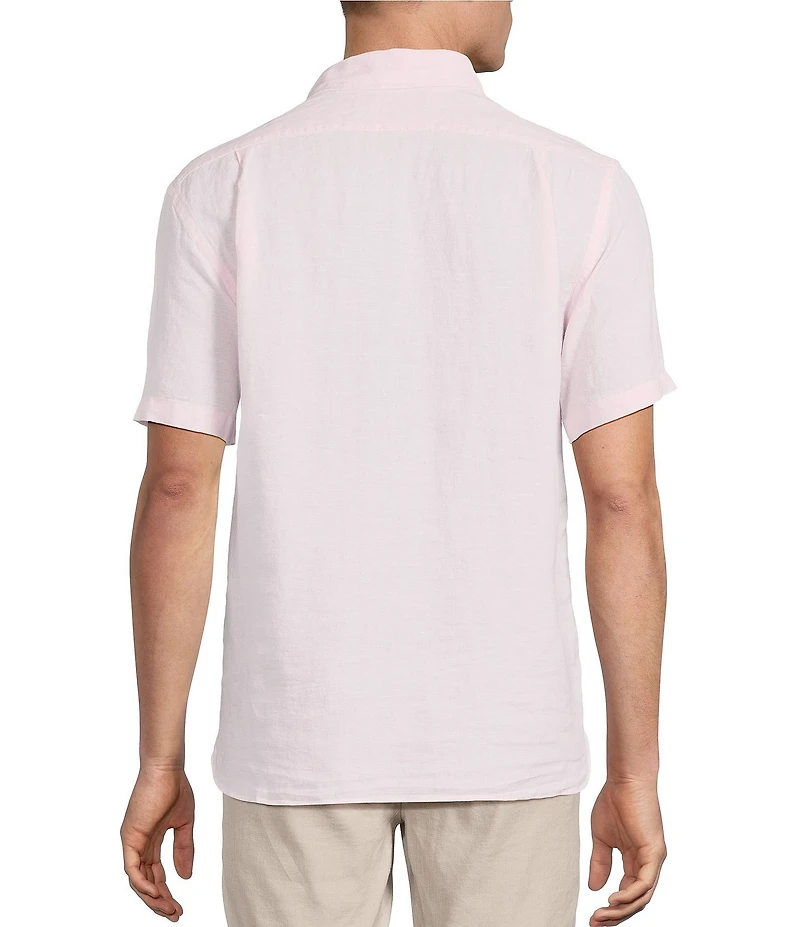 Cremieux Blue Label French Linen Solid Short Sleeve Woven Shirt