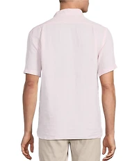 Cremieux Blue Label French Linen Solid Short Sleeve Woven Shirt