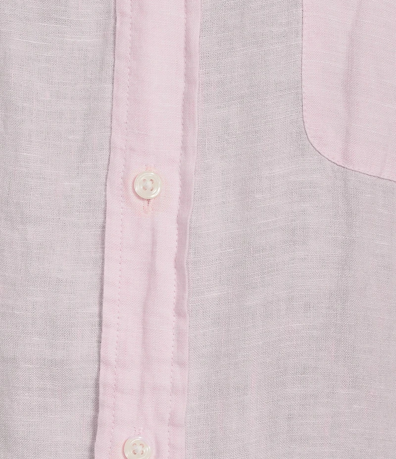 Cremieux Blue Label French Linen Solid Short Sleeve Woven Shirt