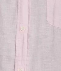 Cremieux Blue Label French Linen Solid Short Sleeve Woven Shirt