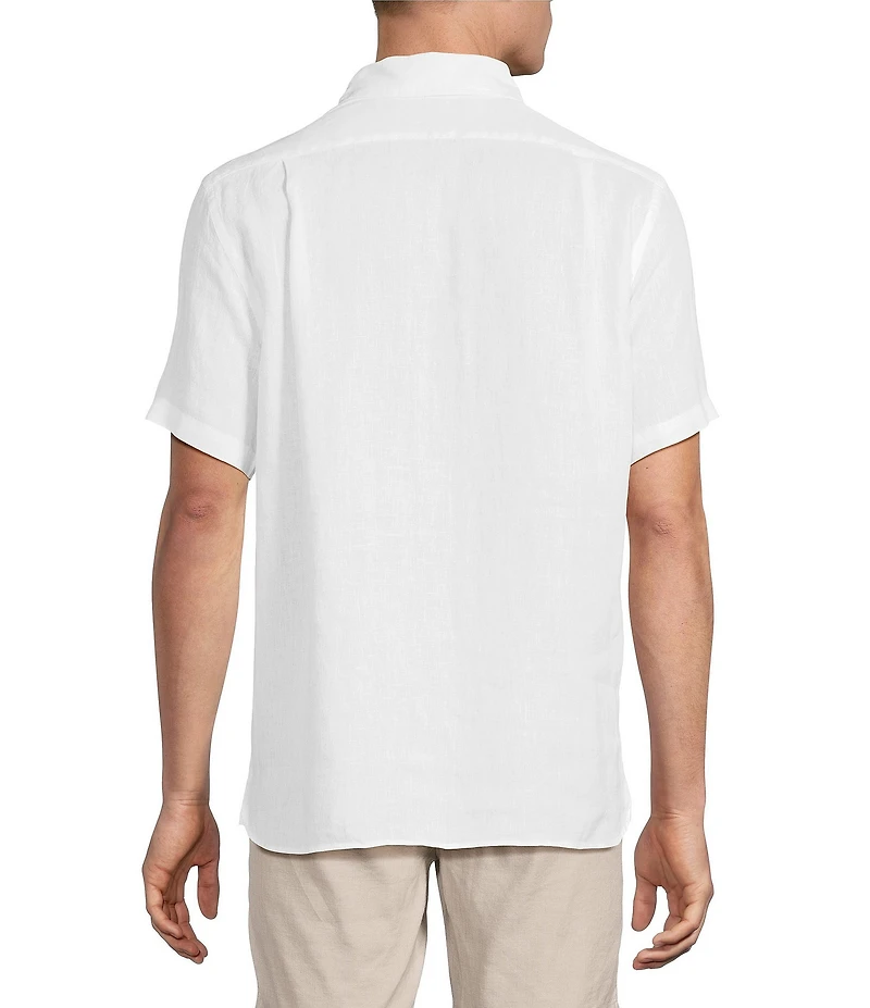 Cremieux Blue Label French Linen Solid Short Sleeve Woven Shirt