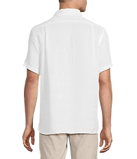 Cremieux Blue Label French Linen Solid Short Sleeve Woven Shirt