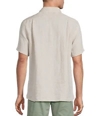 Cremieux Blue Label French Linen Solid Short Sleeve Woven Shirt