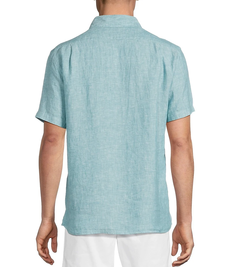 Cremieux Blue Label French Linen Solid Short Sleeve Woven Shirt