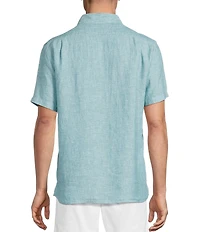 Cremieux Blue Label French Linen Solid Short Sleeve Woven Shirt