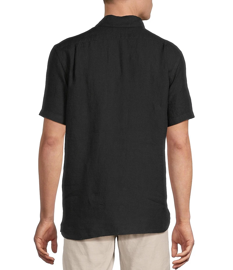 Cremieux Blue Label French Linen Solid Short Sleeve Woven Shirt