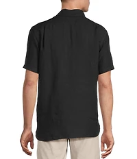 Cremieux Blue Label French Linen Solid Short Sleeve Woven Shirt