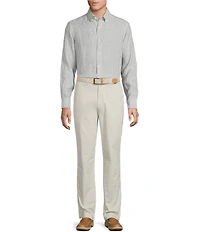 Cremieux Blue Label French Linen Stripe Long Sleeve Woven Shirt