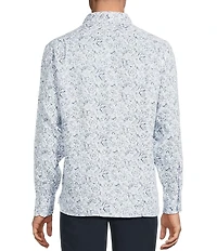 Cremieux Blue Label French Linen Floral Print Long Sleeve Woven Shirt