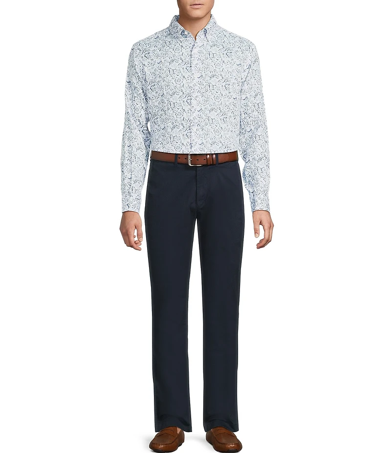 Cremieux Blue Label French Linen Floral Print Long Sleeve Woven Shirt