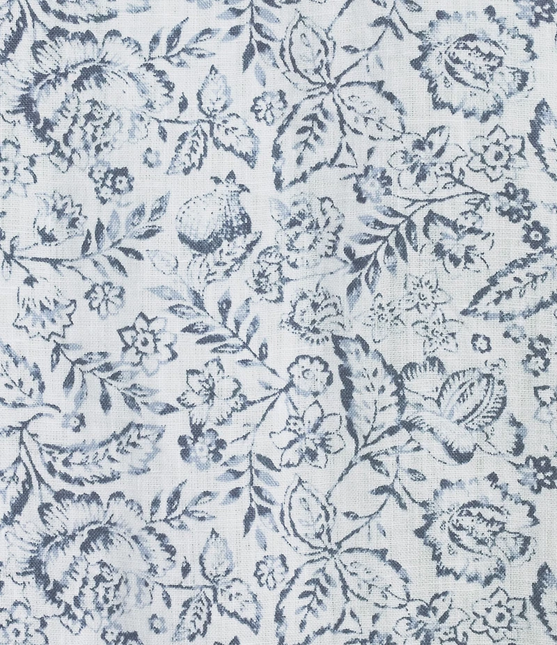 Cremieux Blue Label French Linen Floral Print Long Sleeve Woven Shirt