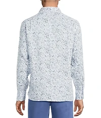 Cremieux Blue Label French Linen Floral Print Long Sleeve Woven Shirt
