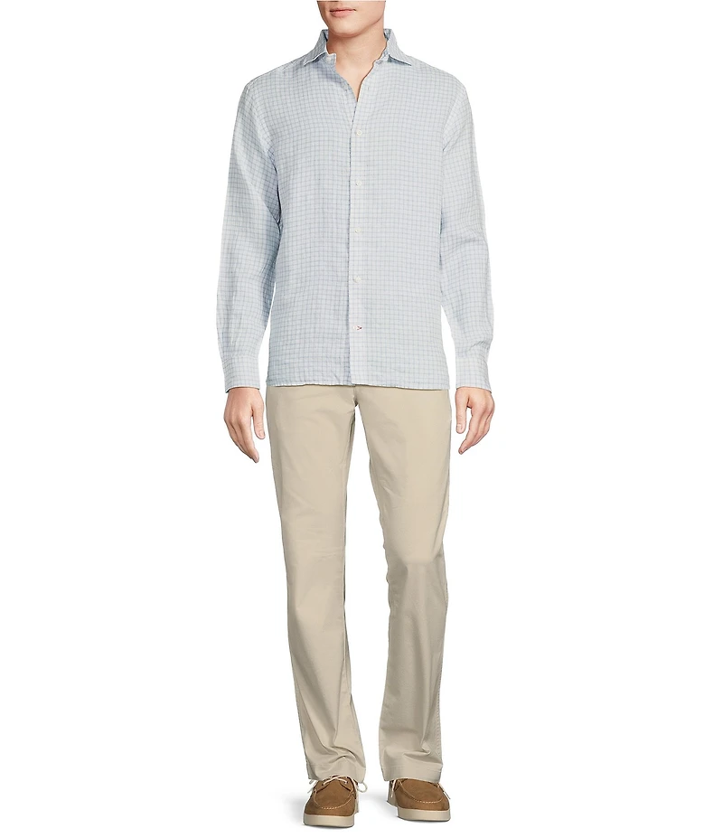 Cremieux Blue Label French Linen Windowane Long Sleeve Woven Shirt