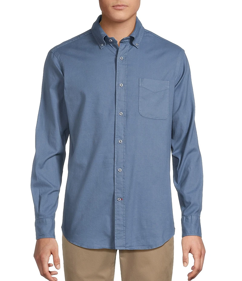 Cremieux Blue Label Garment Dyed Oxford Long Sleeve Woven Shirt