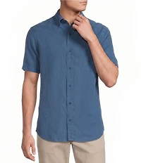Cremieux Blue Label Garment Dyed Short Sleeve Woven Shirt