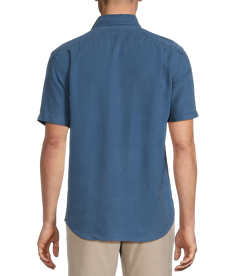Cremieux Blue Label Garment Dyed Short Sleeve Woven Shirt