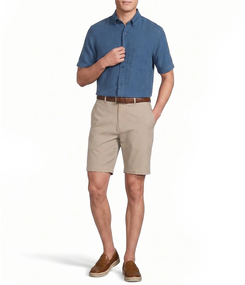 Cremieux Blue Label Garment Dyed Short Sleeve Woven Shirt