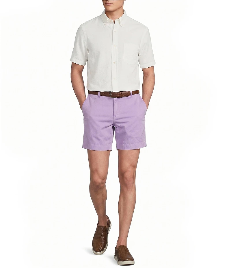 Cremieux Blue Label Garment Dyed Short Sleeve Woven Shirt