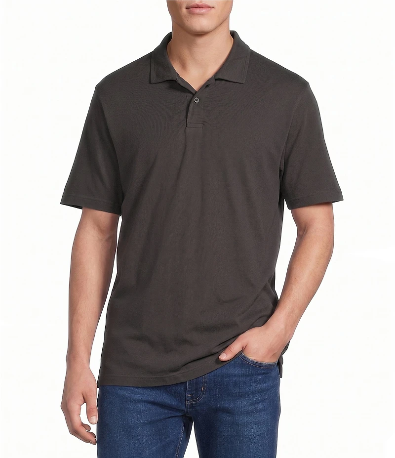 Cremieux Blue Label Garment Dyed Solid Short Sleeve Polo Shirt