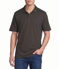 Cremieux Blue Label Garment Dyed Solid Short Sleeve Polo Shirt