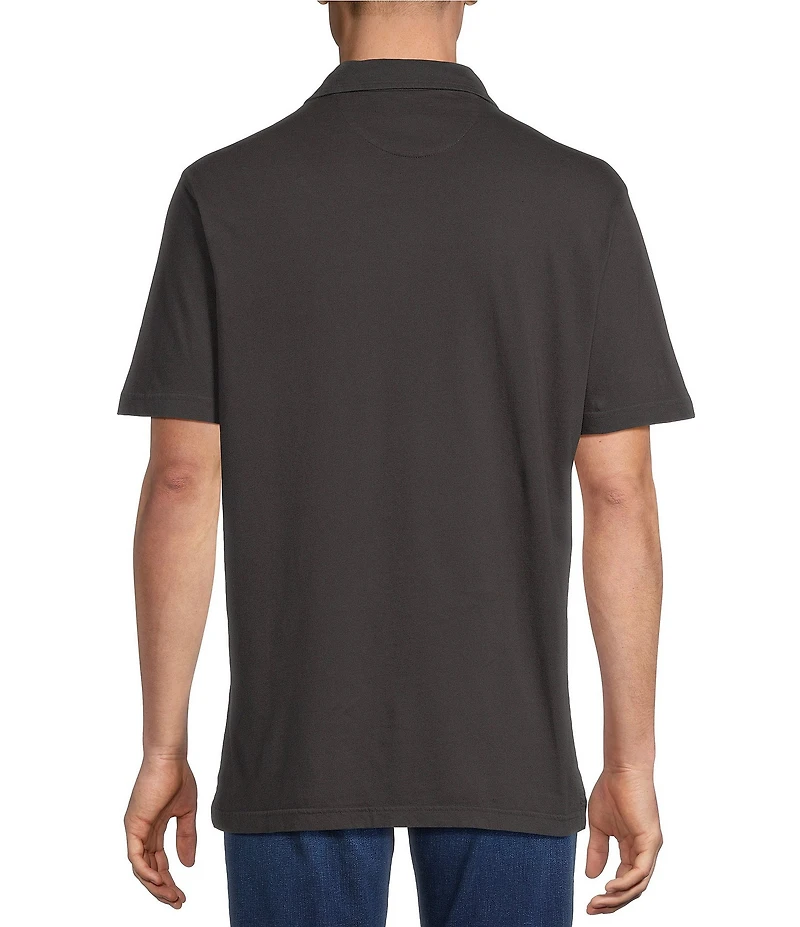 Cremieux Blue Label Garment Dyed Solid Short Sleeve Polo Shirt