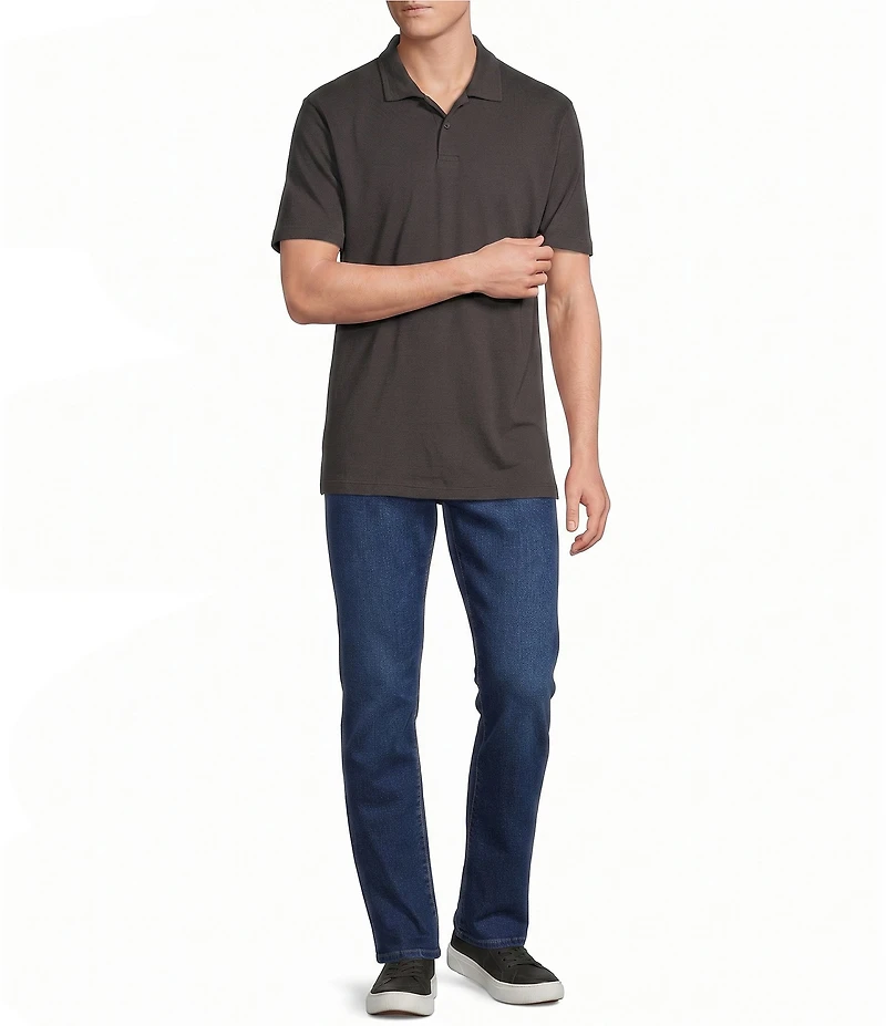 Cremieux Blue Label Garment Dyed Solid Short Sleeve Polo Shirt