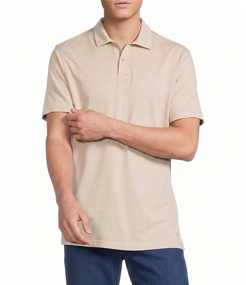 Cremieux Blue Label Garment Dyed Solid Short Sleeve Polo Shirt