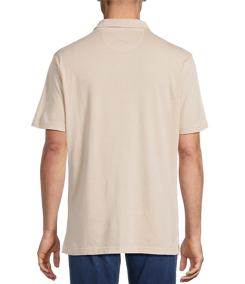 Cremieux Blue Label Garment Dyed Solid Short Sleeve Polo Shirt