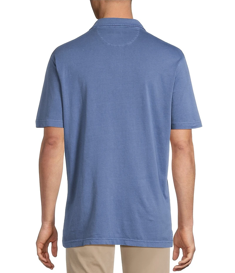 Cremieux Blue Label Garment Dyed Solid Short Sleeve Polo Shirt
