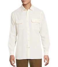 Cremieux Blue Label Garment Dyed Twill Long Sleeve Woven Shirt