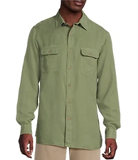 Cremieux Blue Label Garment Dyed Twill Long Sleeve Woven Shirt