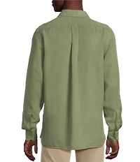 Cremieux Blue Label Garment Dyed Twill Long Sleeve Woven Shirt