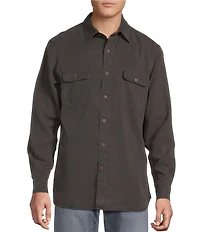 Cremieux Blue Label Garment Dyed Twill Long Sleeve Woven Shirt