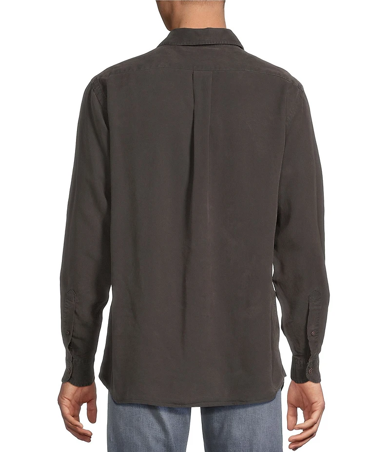 Cremieux Blue Label Garment Dyed Twill Long Sleeve Woven Shirt