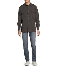 Cremieux Blue Label Garment Dyed Twill Long Sleeve Woven Shirt