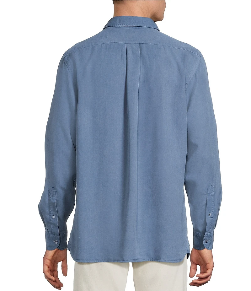 Cremieux Blue Label Garment Dyed Twill Long Sleeve Woven Shirt