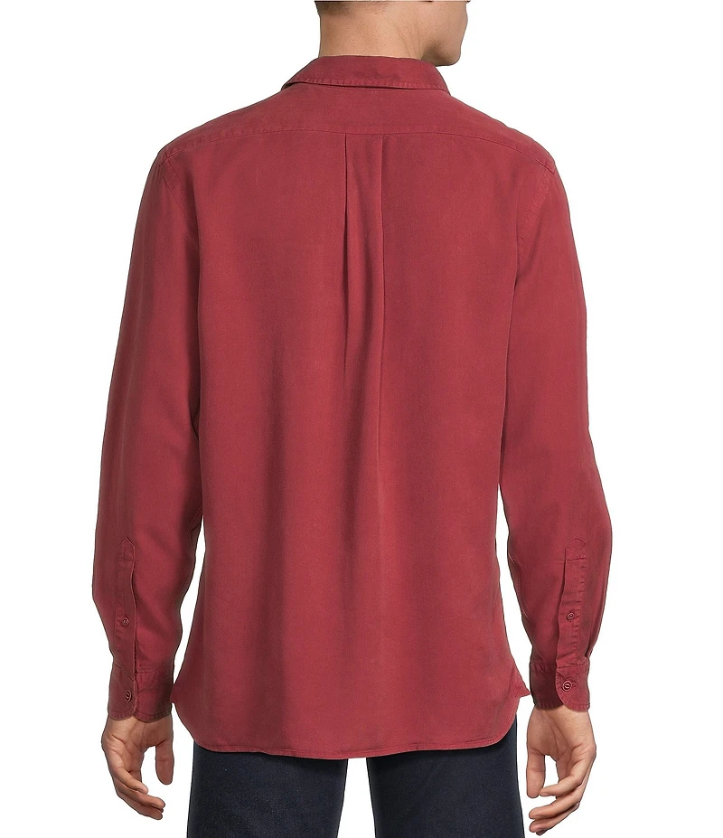 Cremieux Blue Label Garment Dyed Twill Long Sleeve Woven Shirt