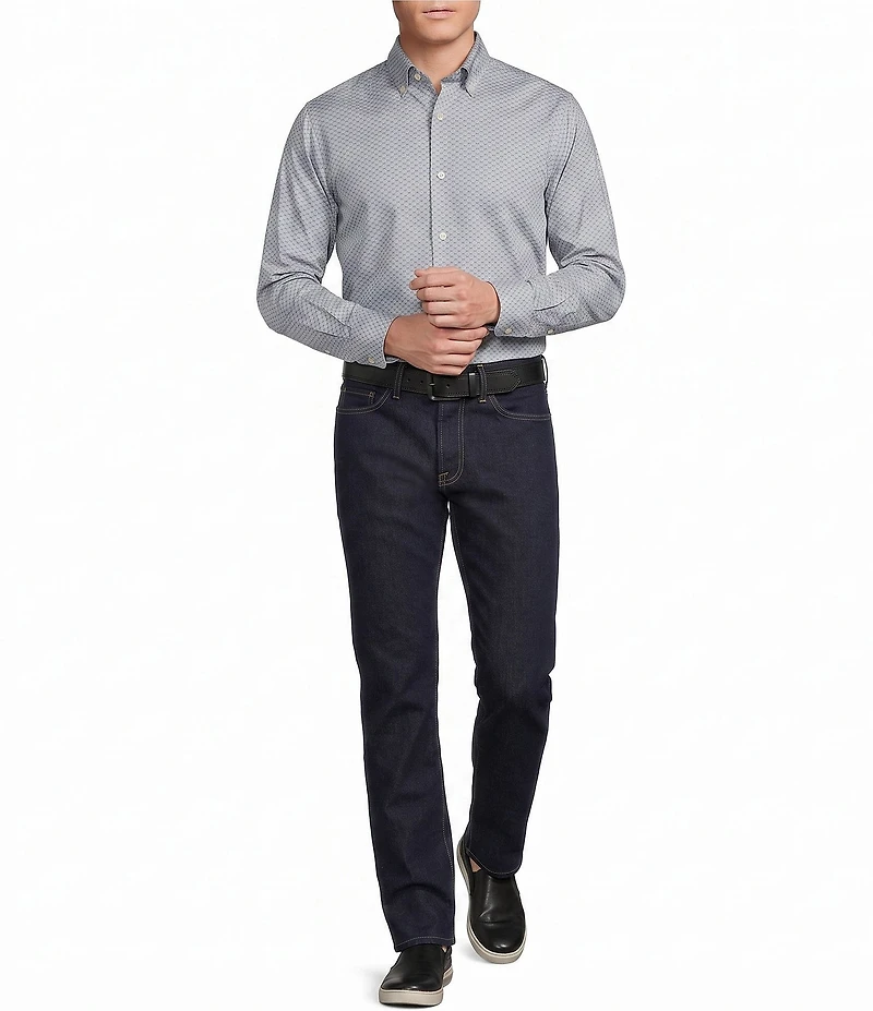 Cremieux Blue Label Geo Burst Long Sleeve Woven Shirt