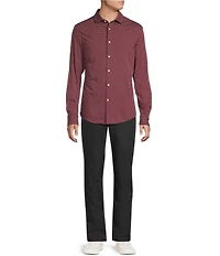 Cremieux Blue Label Geo Print Coat Front Knit Shirt