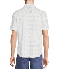 Cremieux Blue Label Geo Print Short Sleeve Coatfront Shirt