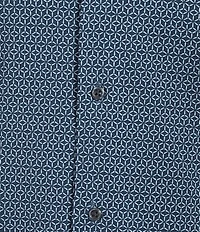 Cremieux Blue Label Geometric Button Front Knit Short Sleeve Shirt