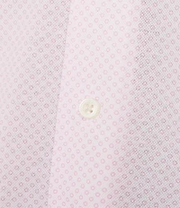 Cremieux Blue Label Geometric Circle Print Knit Oxford Short Sleeve Woven Shirt