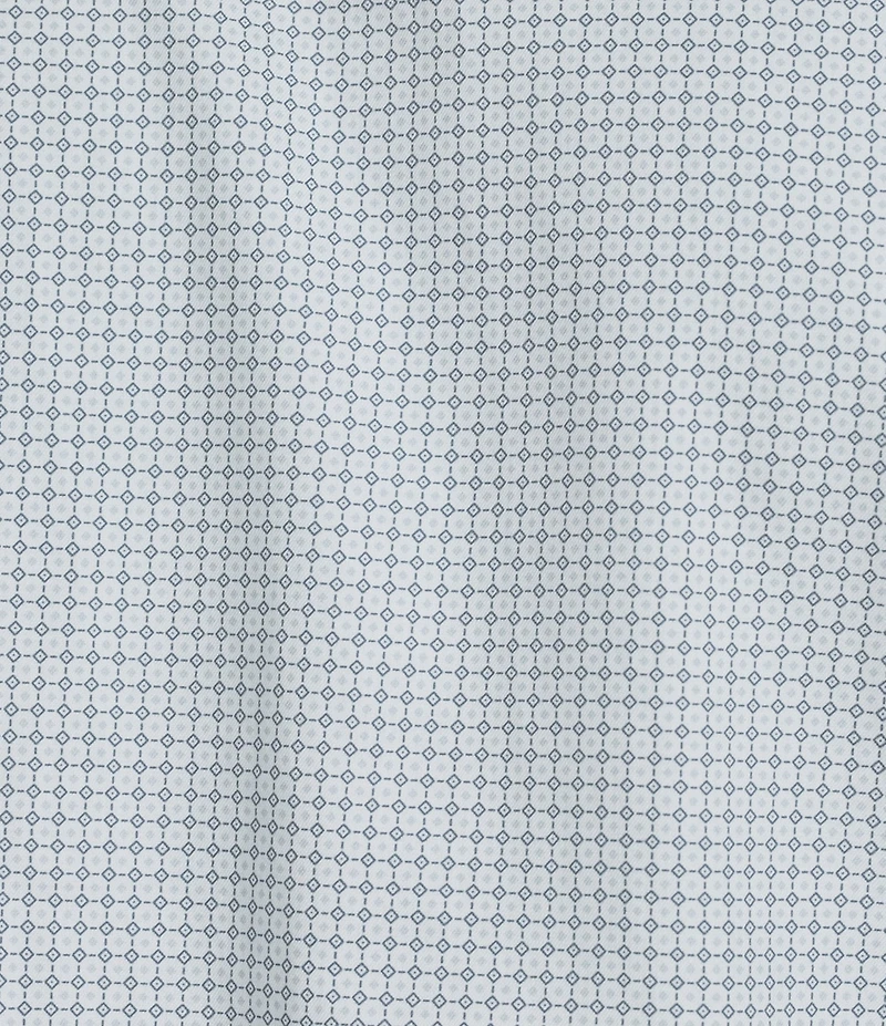 Cremieux Blue Label Geometric Diamond Print 70s Twill Long Sleeve Woven Shirt