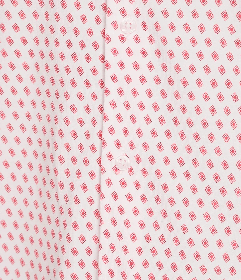Cremieux Blue Label Geometric Diamond Print Short Sleeve Coat Front Shirt