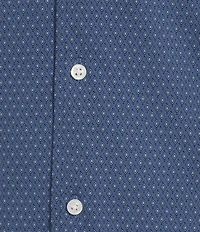Cremieux Blue Label Geometric Diamond Print Short Sleeve Coat Front Shirt