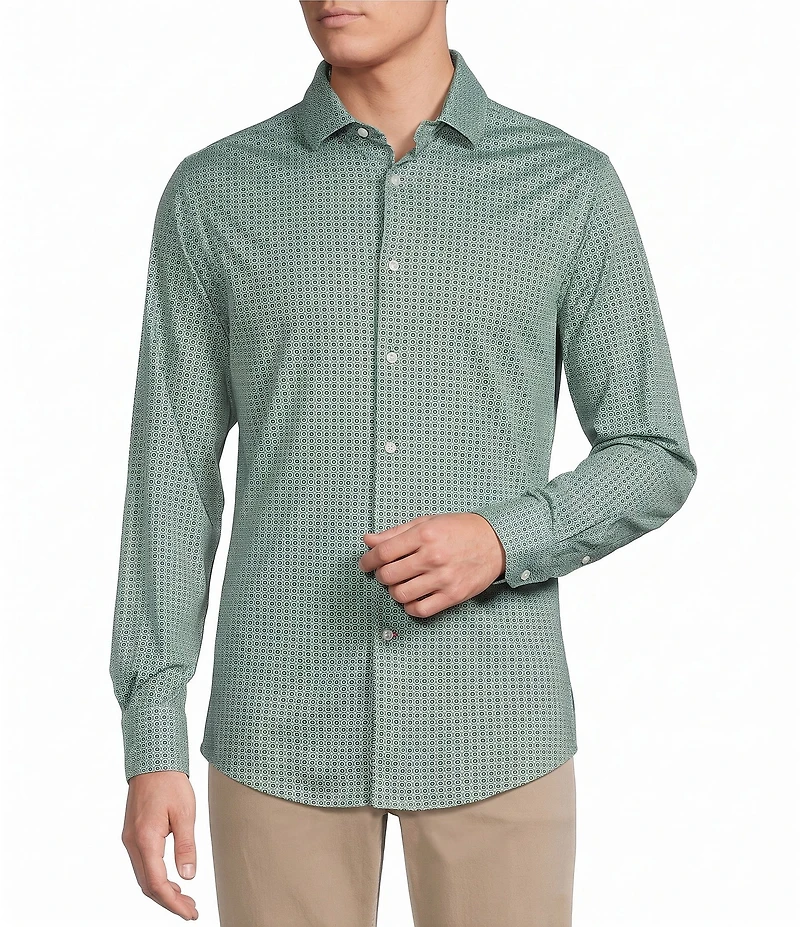 Cremieux Blue Label Geometric Interlock Cotton Shirt