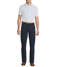 Cremieux Blue Label Geometric Short Sleeve Coat Front Shirt