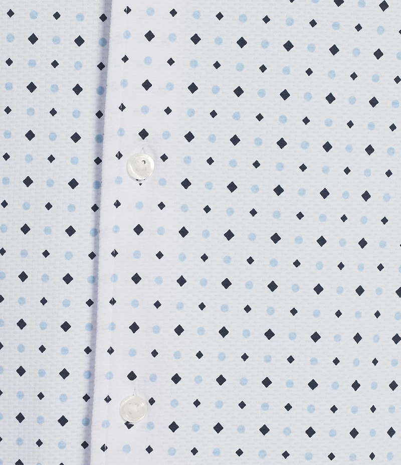 Cremieux Blue Label Geometric Short Sleeve Coat Front Shirt